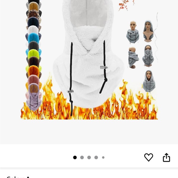 Fleece Hooded Scarf - Picture 3 of 11